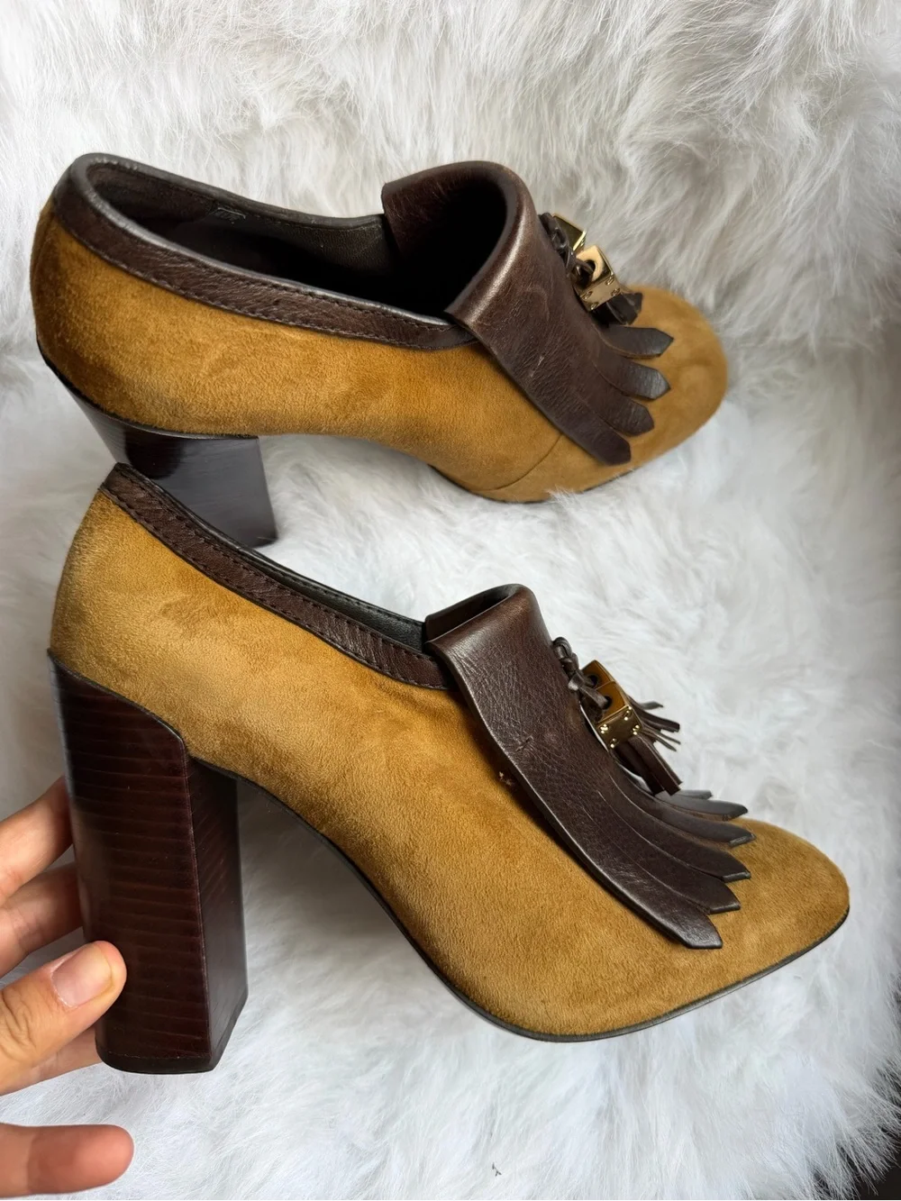 Tory Burch stacked heel